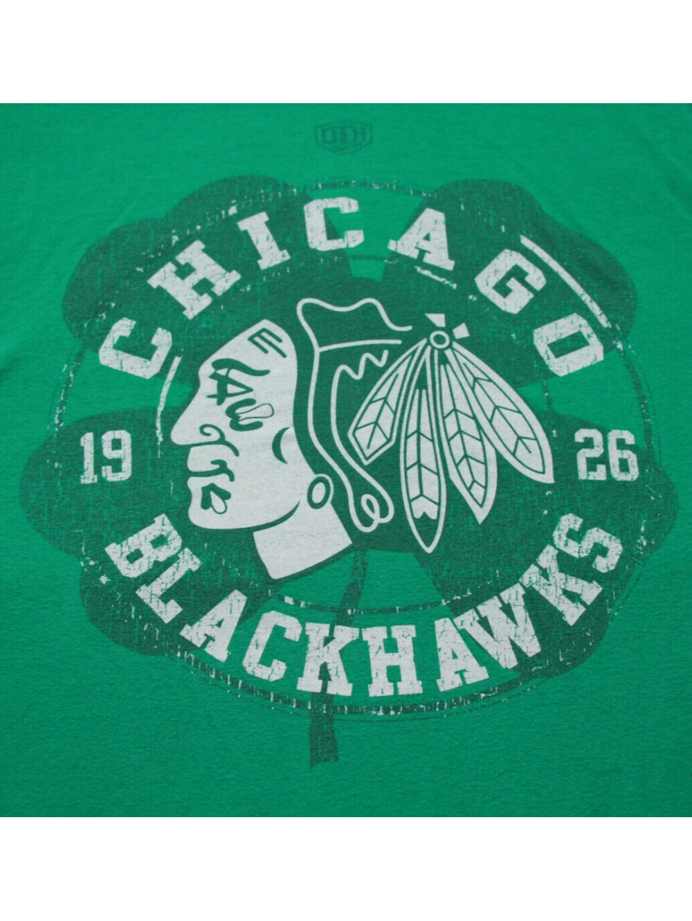 Chicago Blackhawks Shamrock T-Shirt NHL Hockey Irish St. Patrick's Day L